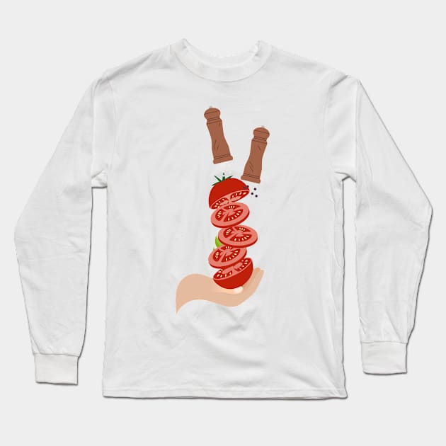 Tomatoes Long Sleeve T-Shirt by LadiesGoldenSpiral